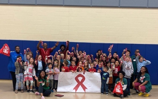Children at the Joint Base Myer-Henderson Hall Child Development Center celebrate Red Ribbon Week