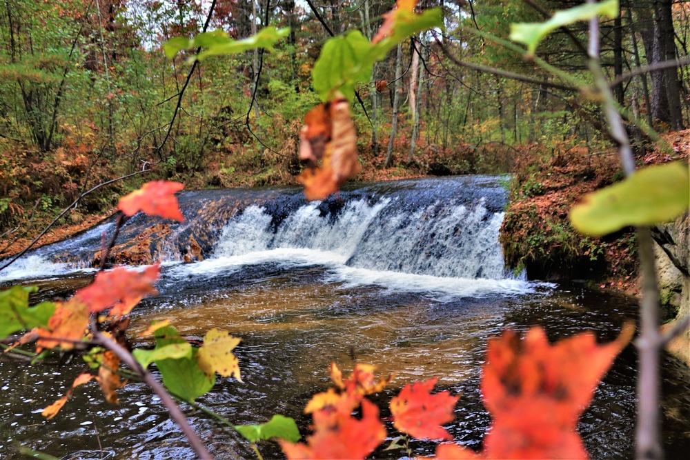 2022 Fall Colors at Trout Falls at Fort McCoy's Pine View Recreation Area