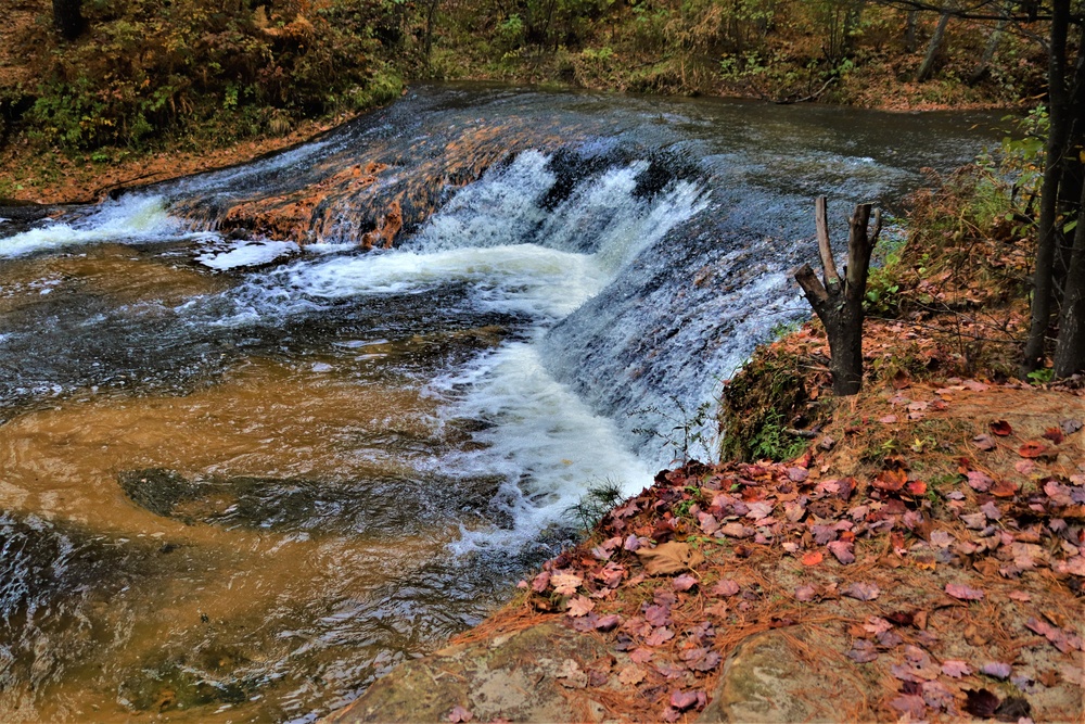 2022 Fall Colors at Trout Falls at Fort McCoy's Pine View Recreation Area