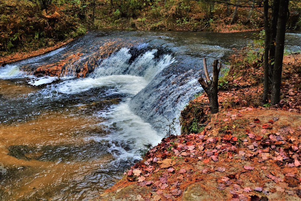 2022 Fall Colors at Trout Falls at Fort McCoy's Pine View Recreation Area