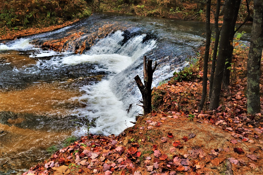 2022 Fall Colors at Trout Falls at Fort McCoy's Pine View Recreation Area