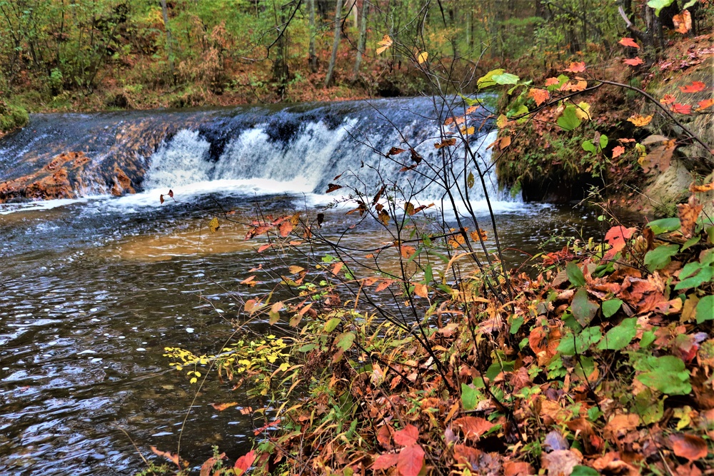 2022 Fall Colors at Trout Falls at Fort McCoy's Pine View Recreation Area