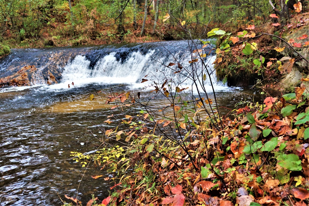 2022 Fall Colors at Trout Falls at Fort McCoy's Pine View Recreation Area