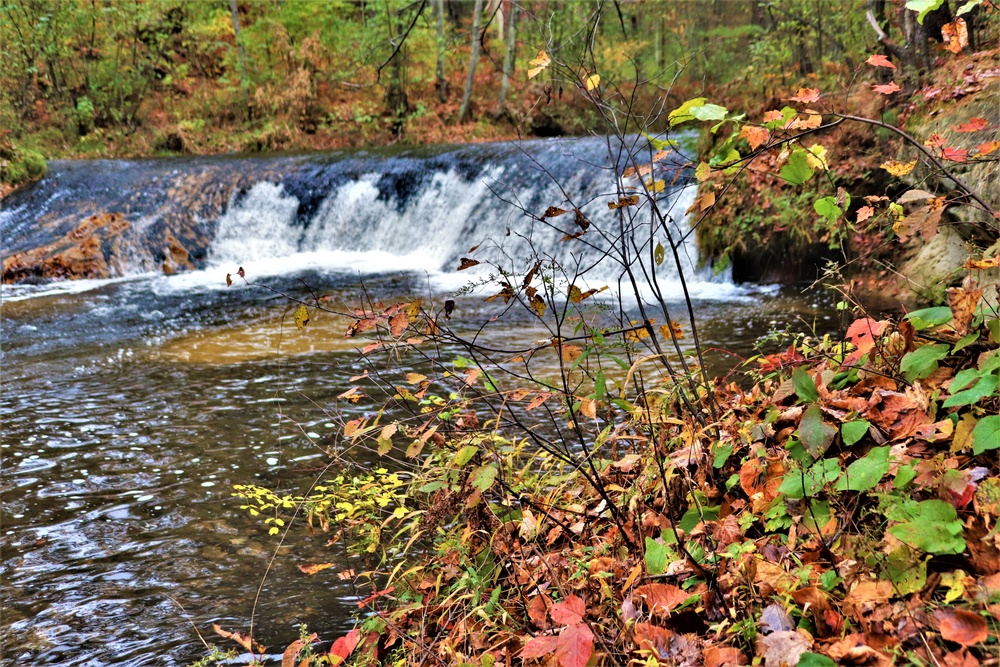 2022 Fall Colors at Trout Falls at Fort McCoy's Pine View Recreation Area