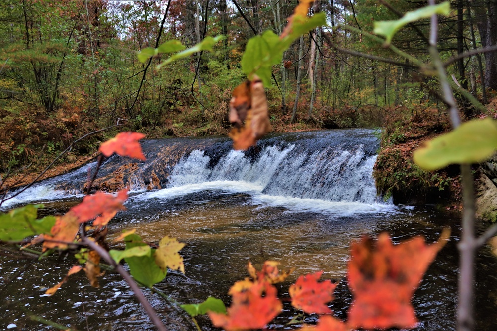 2022 Fall Colors at Trout Falls at Fort McCoy's Pine View Recreation Area