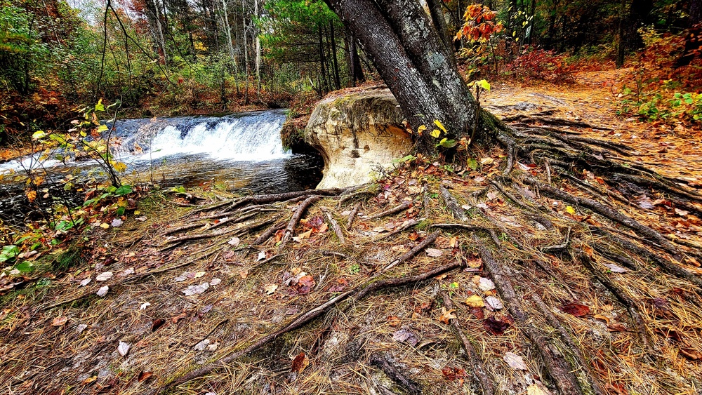 2022 Fall Colors at Trout Falls at Fort McCoy's Pine View Recreation Area