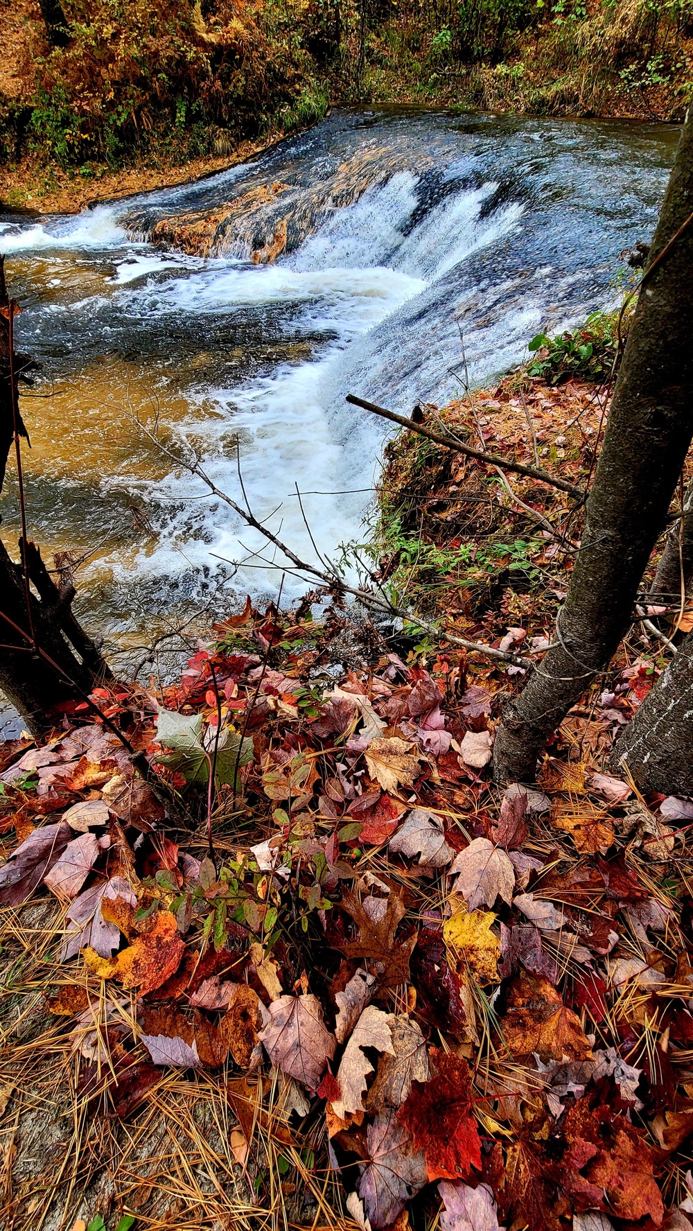 2022 Fall Colors at Trout Falls at Fort McCoy's Pine View Recreation Area