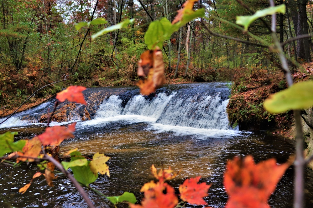 2022 Fall Colors at Trout Falls at Fort McCoy's Pine View Recreation Area