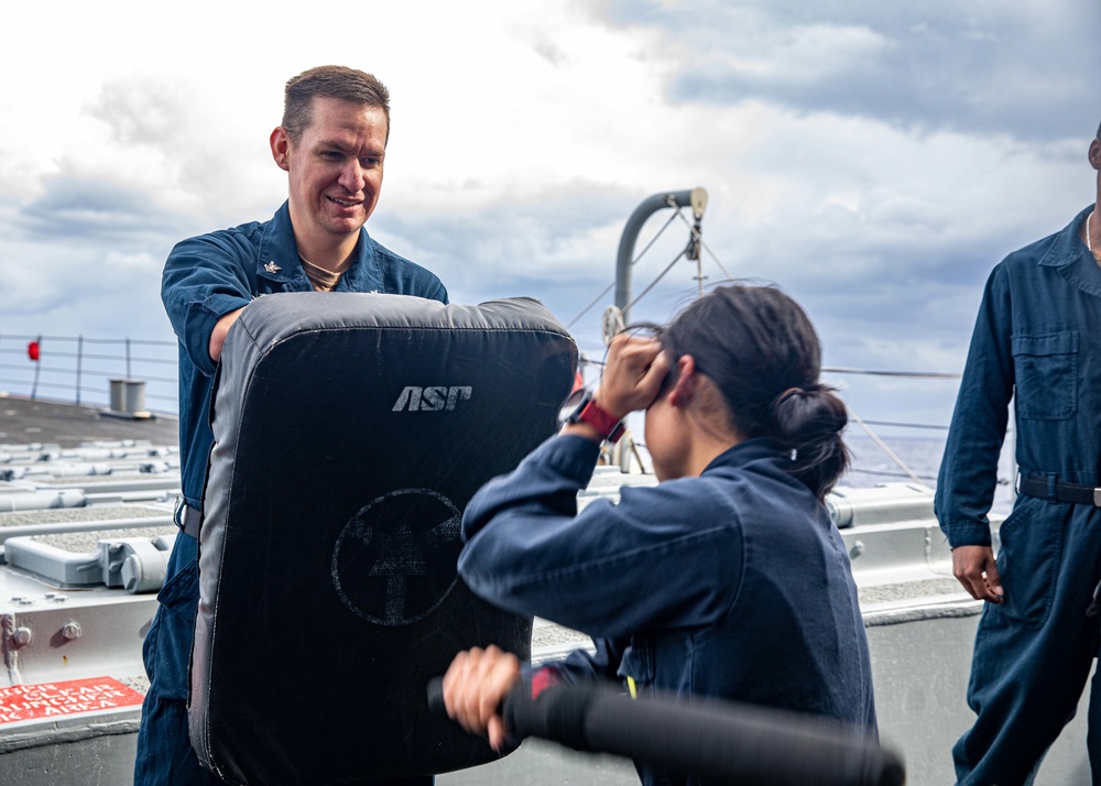 USS Chancellorsville Conducts Non-lethal Weapons Training