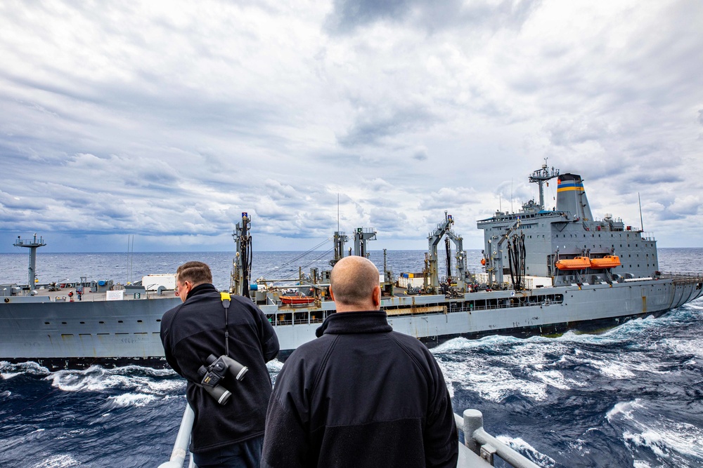 USS Chancellorsville Conducts a Replenishment-at-sea