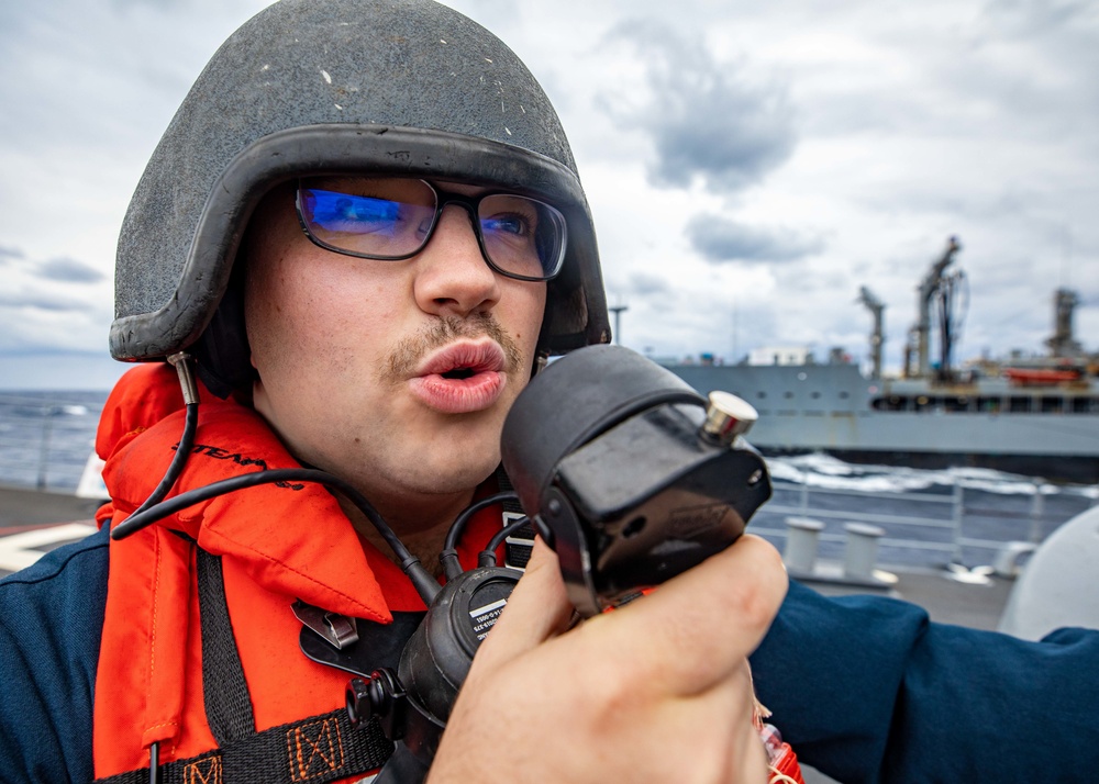 USS Chancellorsville Conducts a Replenishment-at-sea