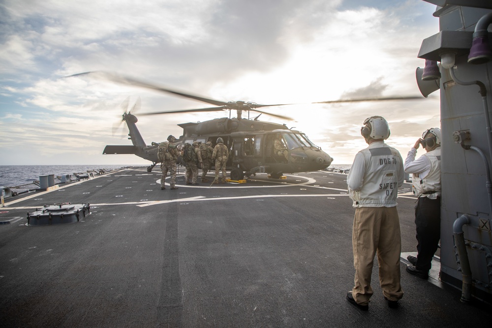 USS Hopper (DDG 70) participates in JPMRC 23-01