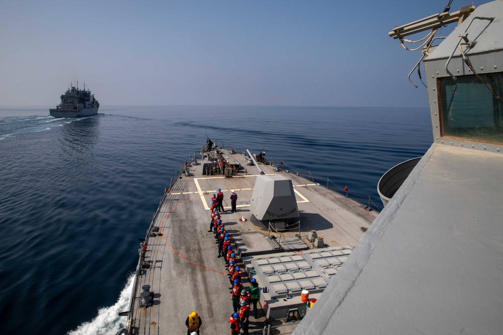 USS Nitze Replenishment at Sea