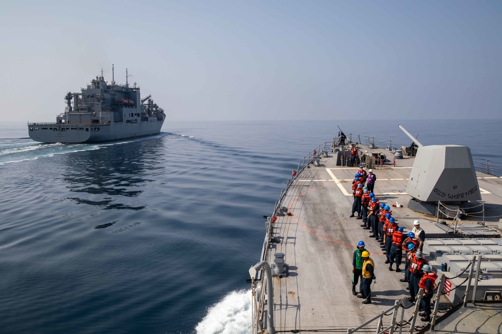 USS Nitze Replenishment at Sea