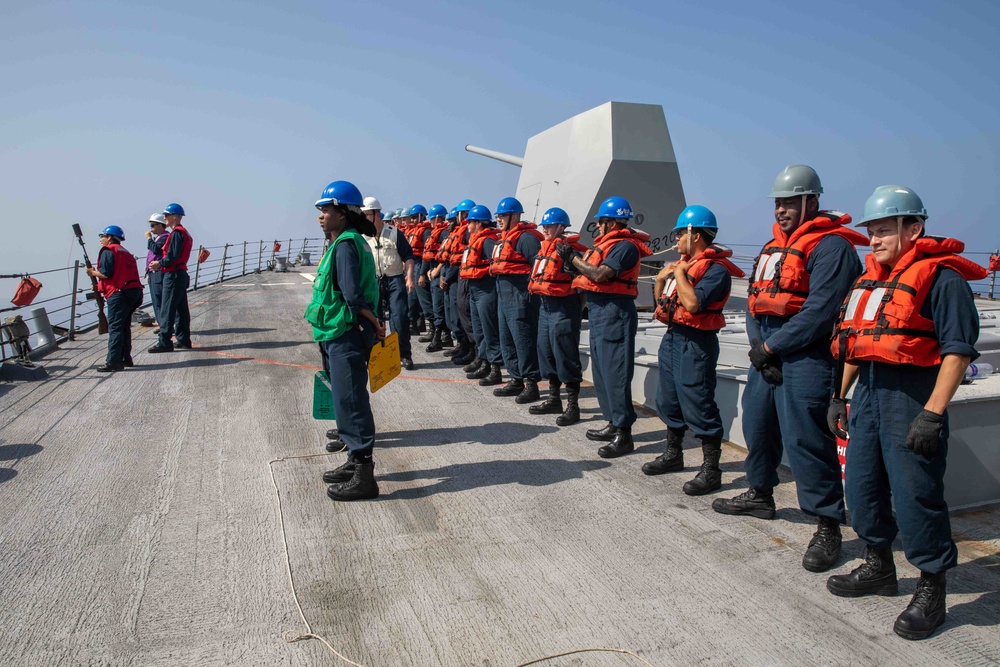 USS Nitze Replenishment at Sea