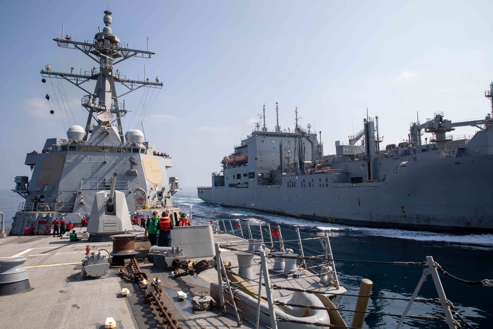 USS Nitze Replenishment at Sea