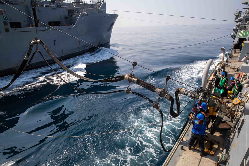 USS Nitze Replenishment at Sea