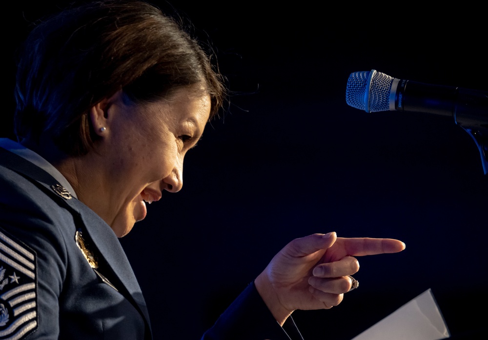 Chief Master Sergeant of the Air Force JoAnne S. Bass provides keynote address for Airlift/Tanker Association Symposium