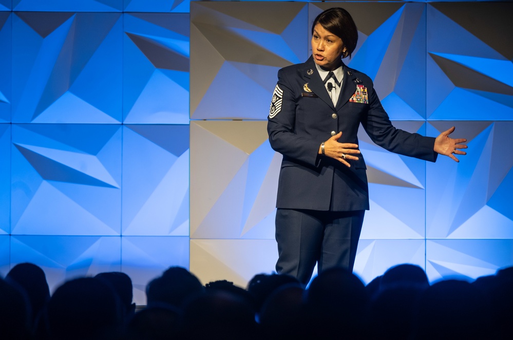 Chief Master Sergeant of the Air Force JoAnne S. Bass provides keynote address for Airlift/Tanker Association Symposium