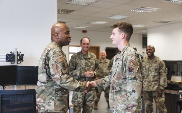 New Faces of the Air Force Cyber Leadership, Sixteenth Air Force (Air Forces Cyber) Leadership Visits 691st Cyberspace Operations Squadron