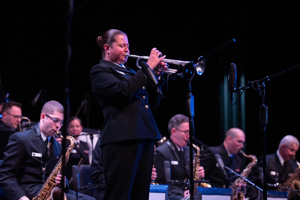 United States Navy Band Commodores perform at the Rogers Palmer Performing Arts Center.