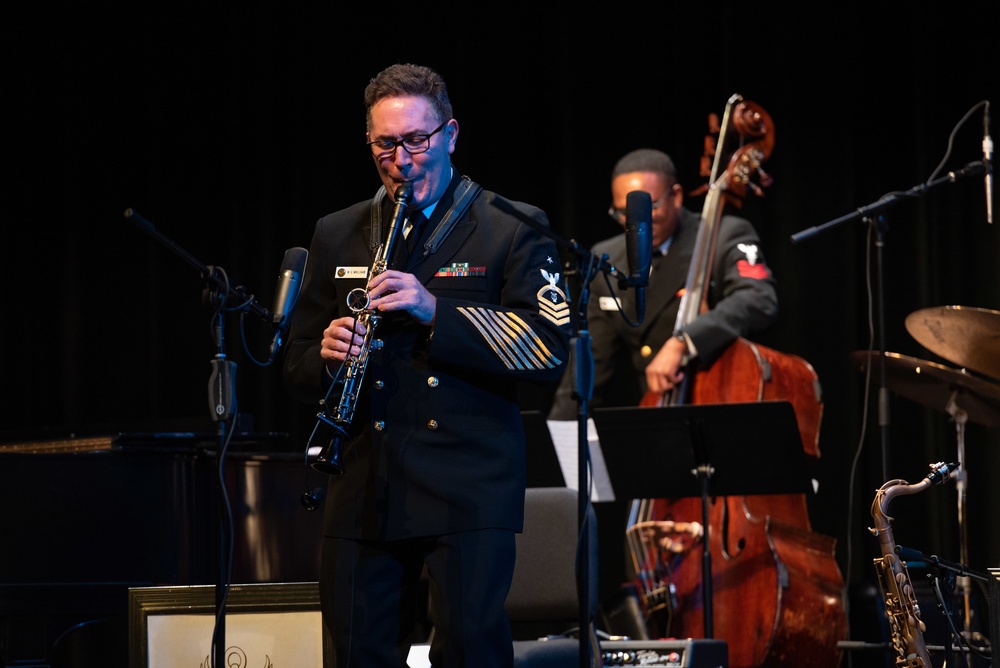 United States Navy Band Commodores perform at the Rogers Palmer Performing Arts Center.