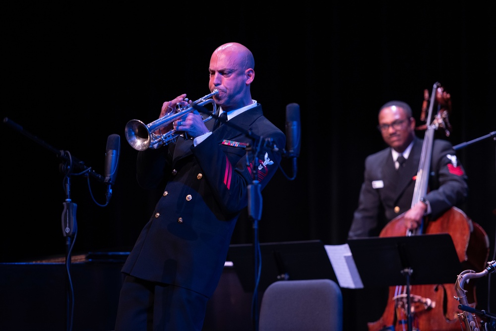 United States Navy Band Commodores perform at the Rogers Palmer Performing Arts Center.