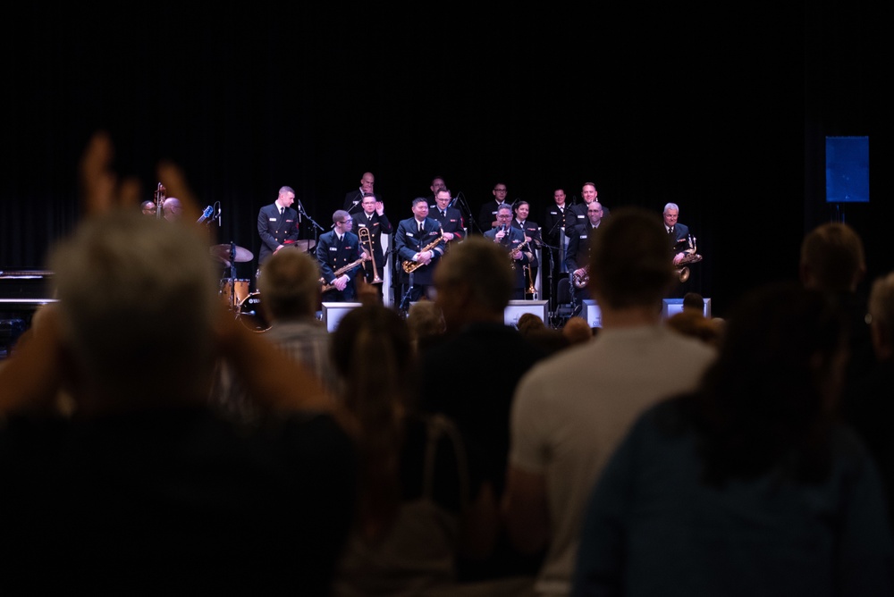 United States Navy Band Commodores perform at the Rogers Palmer Performing Arts Center.