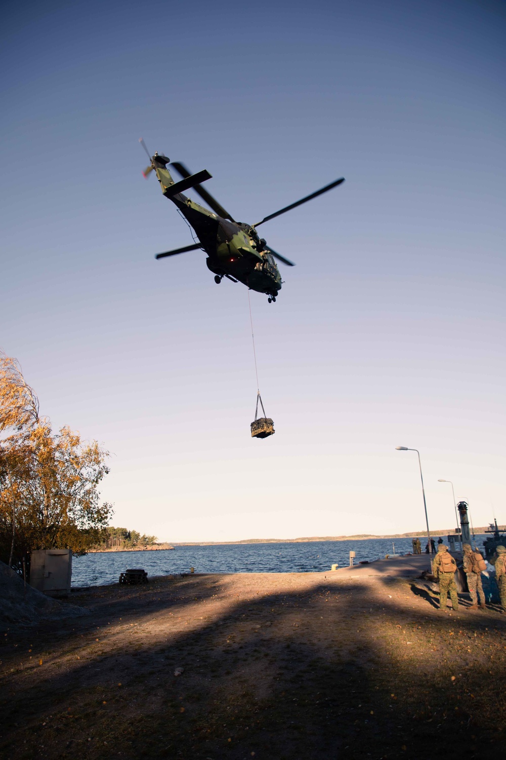 U.S. Marines Conduct Helicopter Support Team Resupply with Finnish Soldiers