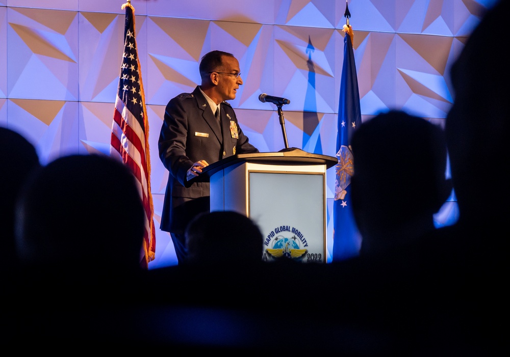 AFRC Chief Lt. Gen. John Healy delivers his keynote address at Airlift/Tanker Association Symposium