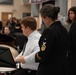 Senior Chief Musician Jennifer Krupa presents a clinic at Paschal High School.