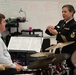Senior Chief Musician Jennifer Krupa presents a clinic at Paschal High School.