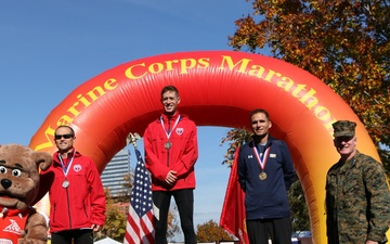 King wins Marine Corps/Armed Forces Marathon; Navy women sweep podium