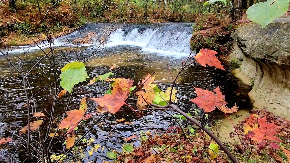 2022 Fall Colors at Trout Falls at Fort McCoy's Pine View Recreation Area