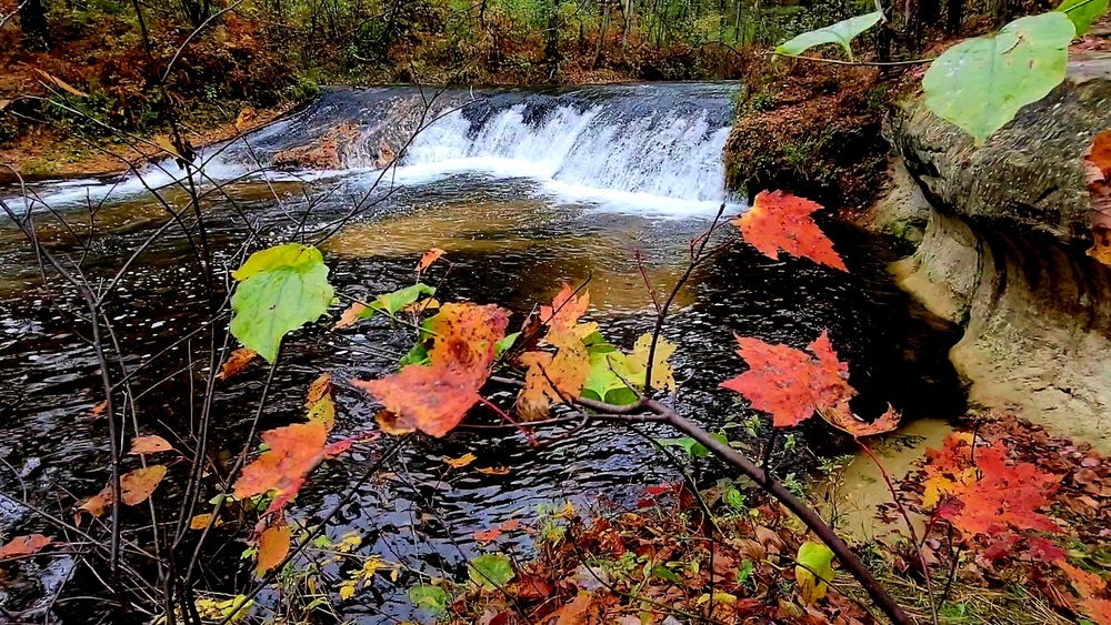 2022 Fall Colors at Trout Falls at Fort McCoy's Pine View Recreation Area