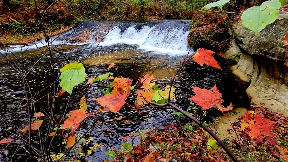 2022 Fall Colors at Trout Falls at Fort McCoy's Pine View Recreation Area