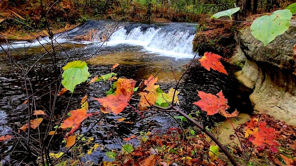 2022 Fall Colors at Trout Falls at Fort McCoy's Pine View Recreation Area