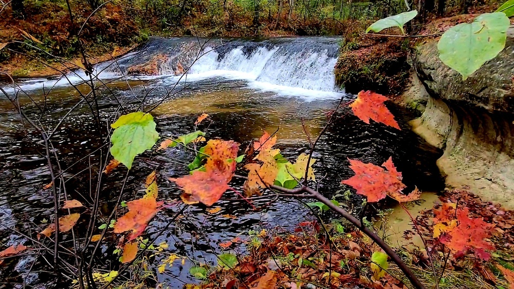 2022 Fall Colors at Trout Falls at Fort McCoy's Pine View Recreation Area