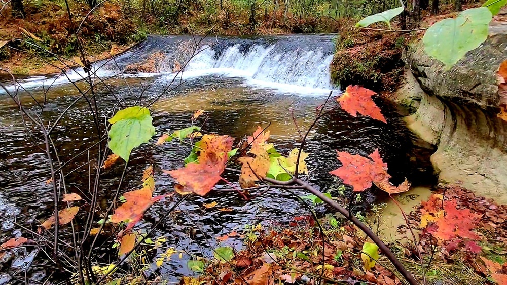 2022 Fall Colors at Trout Falls at Fort McCoy's Pine View Recreation Area