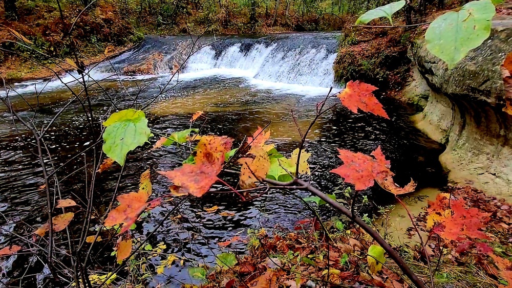 2022 Fall Colors at Trout Falls at Fort McCoy's Pine View Recreation Area