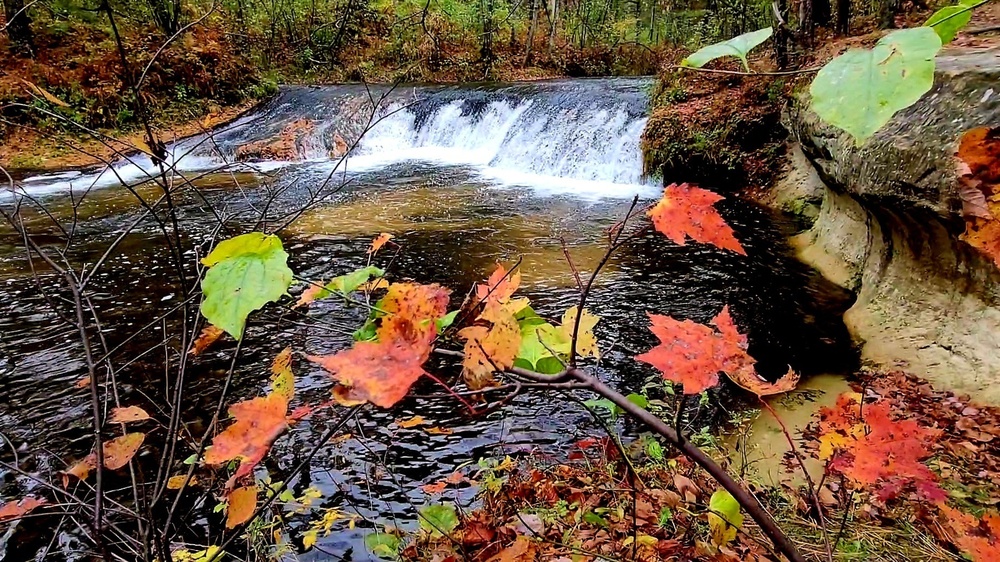 2022 Fall Colors at Trout Falls at Fort McCoy's Pine View Recreation Area