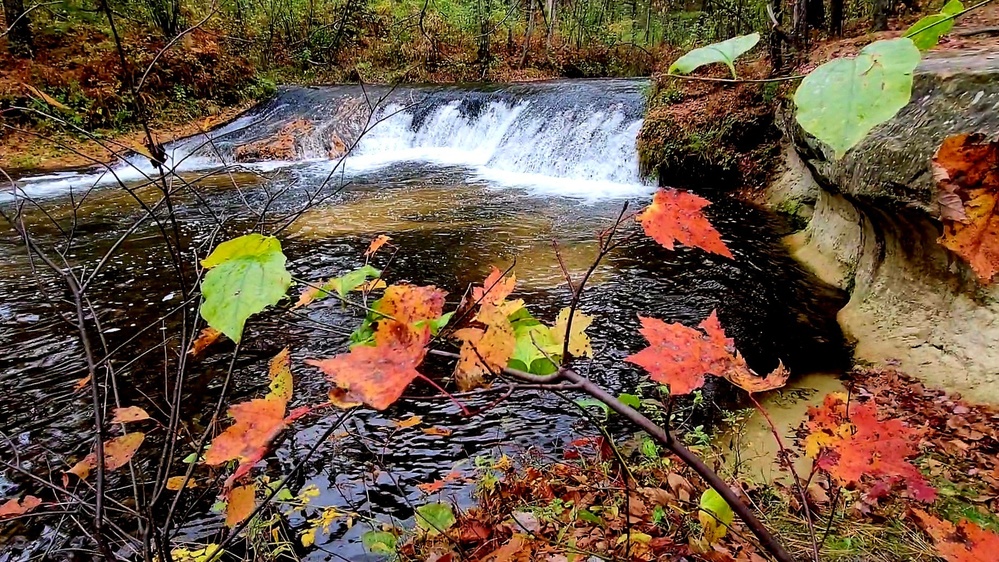 2022 Fall Colors at Trout Falls at Fort McCoy's Pine View Recreation Area