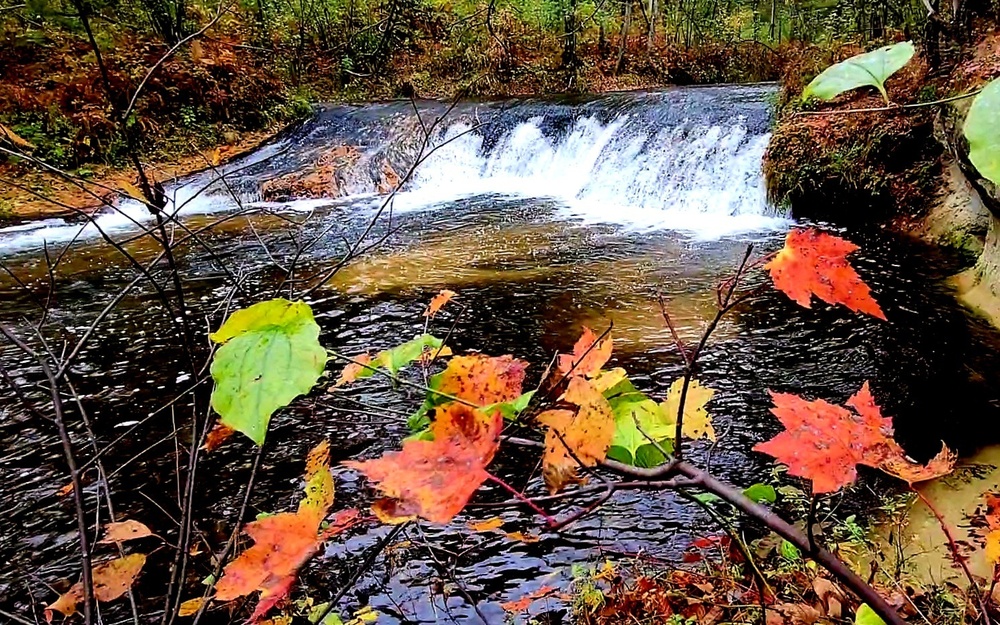 2022 Fall Colors at Trout Falls at Fort McCoy's Pine View Recreation Area