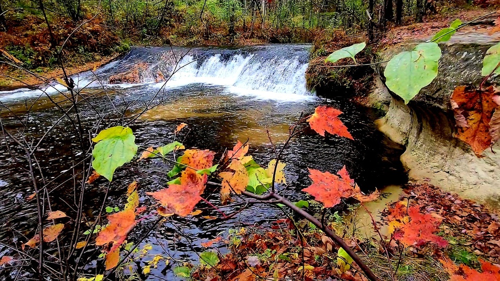 2022 Fall Colors at Trout Falls at Fort McCoy's Pine View Recreation Area