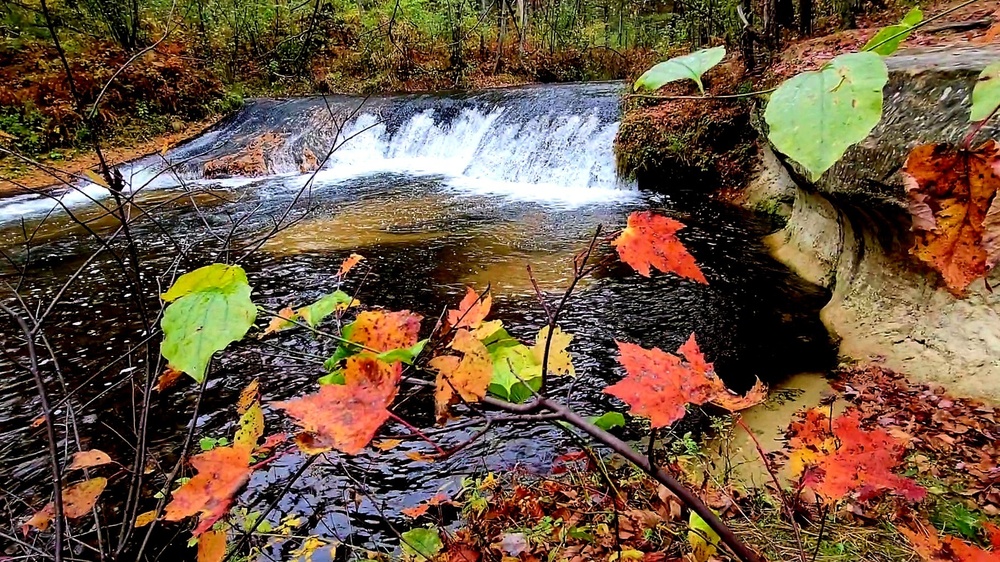 2022 Fall Colors at Trout Falls at Fort McCoy's Pine View Recreation Area