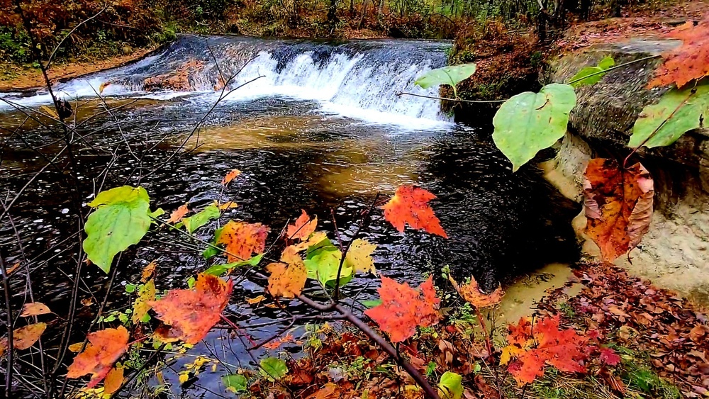 2022 Fall Colors at Trout Falls at Fort McCoy's Pine View Recreation Area