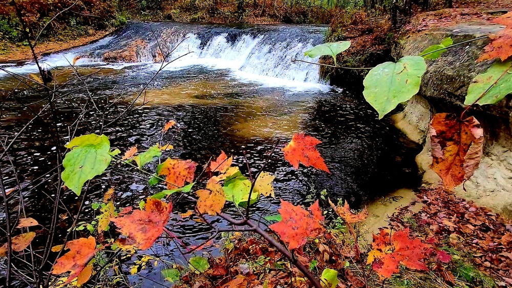 2022 Fall Colors at Trout Falls at Fort McCoy's Pine View Recreation Area