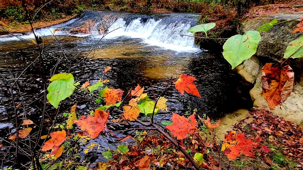 2022 Fall Colors at Trout Falls at Fort McCoy's Pine View Recreation Area