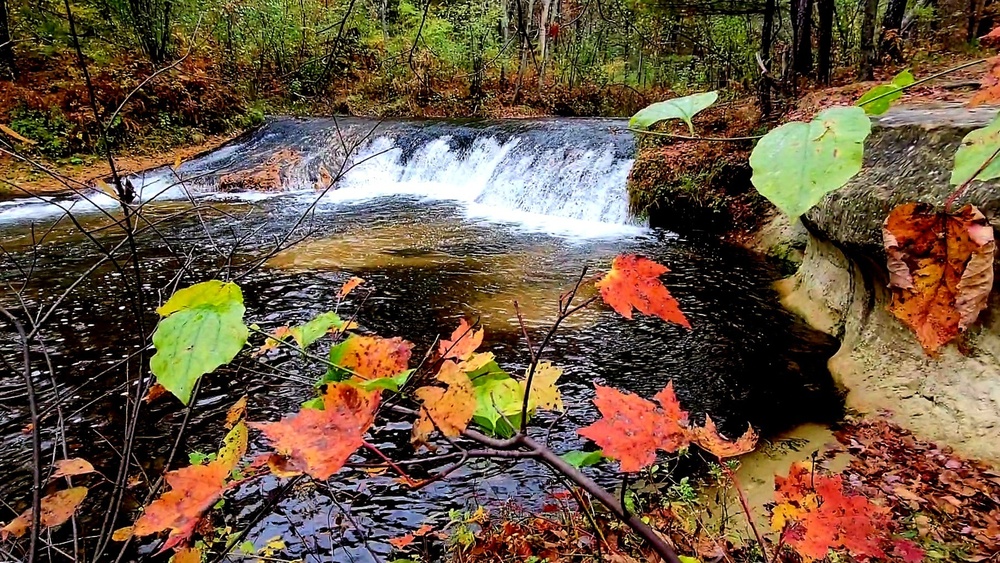 2022 Fall Colors at Trout Falls at Fort McCoy's Pine View Recreation Area