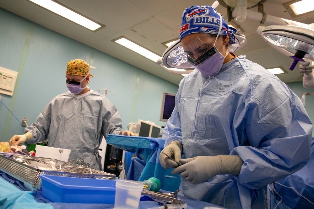 USNS Comfort Medical Teams Perform Surgeries Aboard the Ship